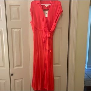 NWT CORAL WRAP DRESS